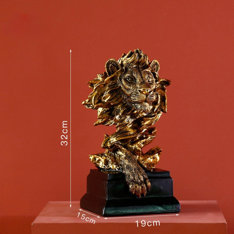 Sovereign Lion Bust – Decorative Sculpture
