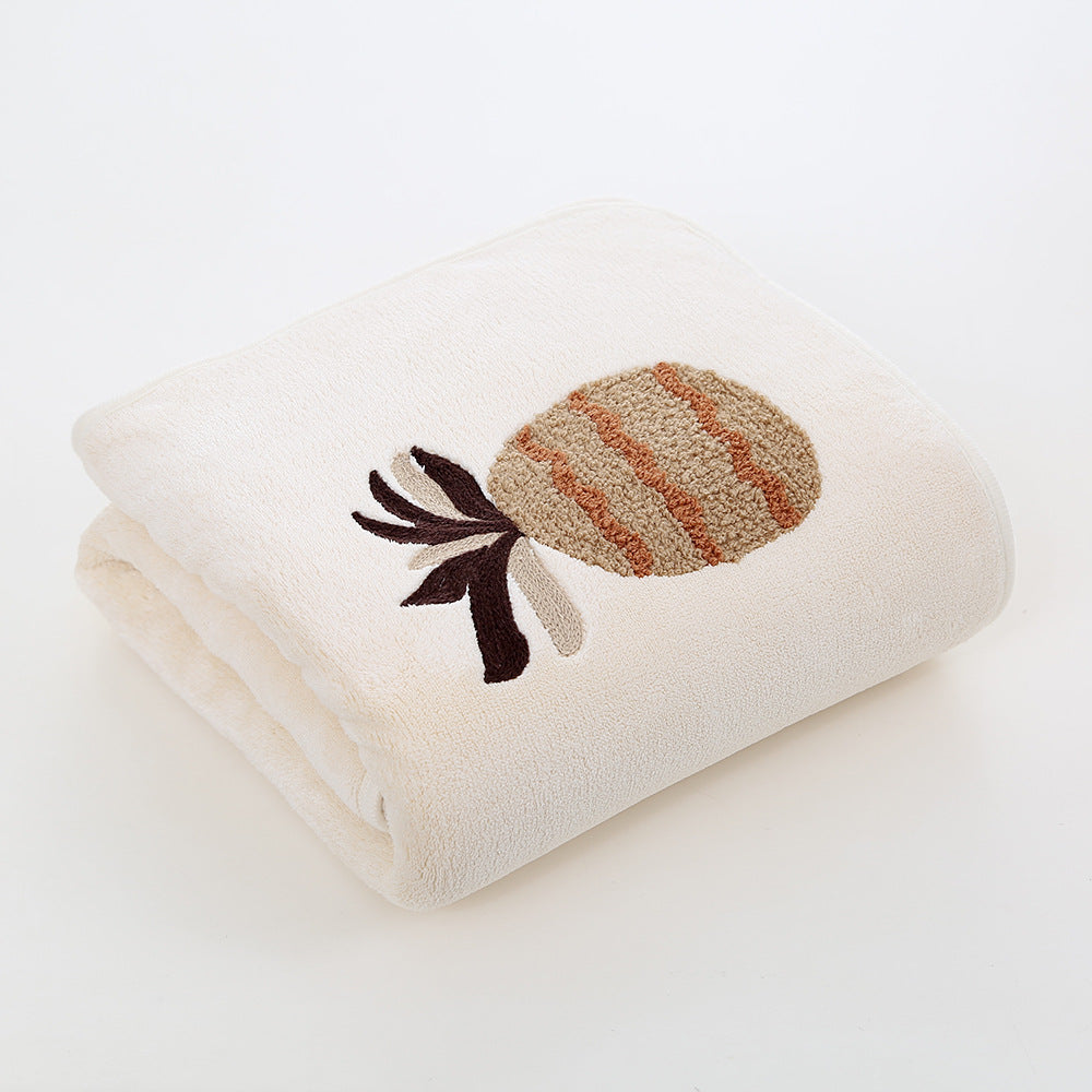 Soft Orchard Coral Fleece Towels Berriscent