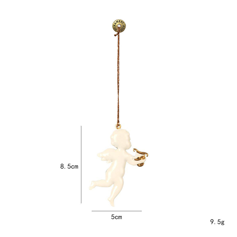 Golden & Ivory Christmas Ornament Set – 6-Piece Collection