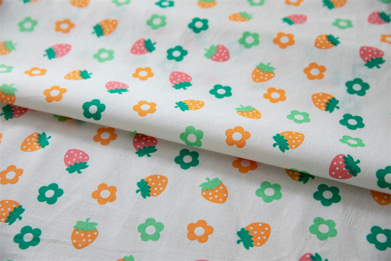 Strawberry Meadow Cotton Tablecloth Berriscent
