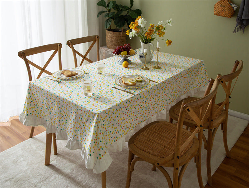 Meadow Whisper Cotton Tablecloth
