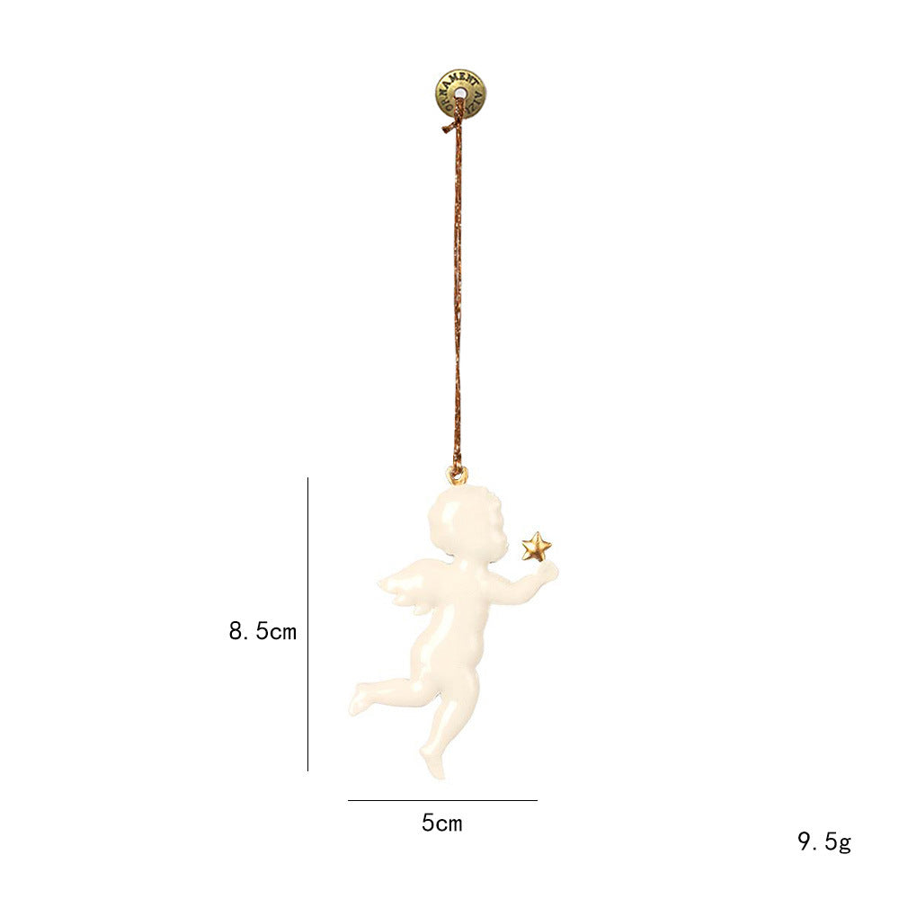 White & Gold Mini Christmas Ornament Set (3 pcs)