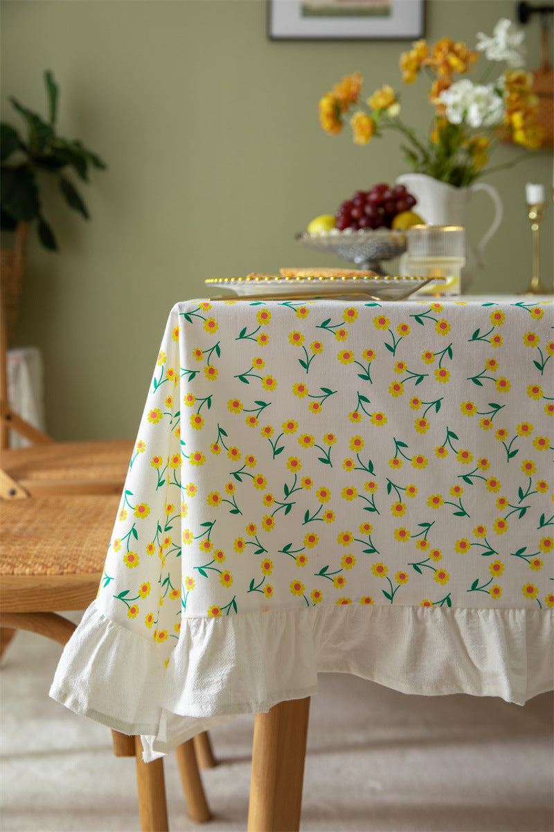 Meadow Whisper Cotton Tablecloth