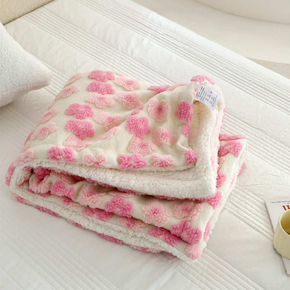 Bouclé Bloom Plush Throw Berriscent