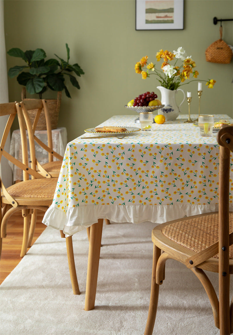 Meadow Whisper Cotton Tablecloth