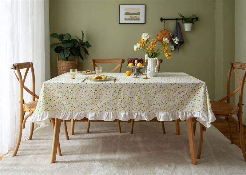 Meadow Whisper Cotton Tablecloth