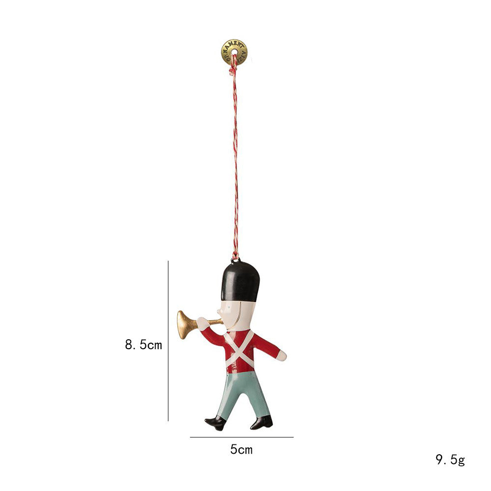 Vintage Christmas Ornaments Collection – Nordic Iron Art Style (Set of 6)