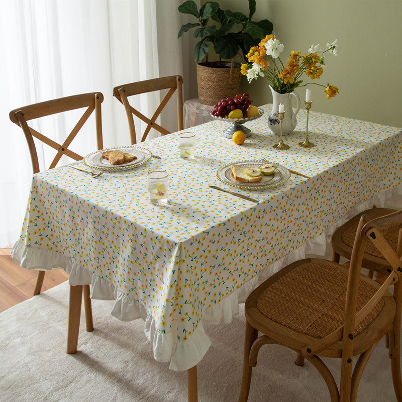 Meadow Whisper Cotton Tablecloth