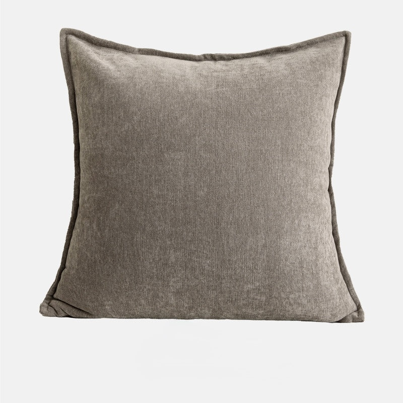 Large square pillowcase in solid neutral fabric with soft matte texture.