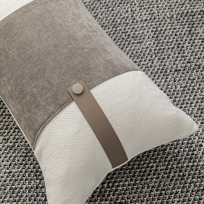 Detailed view of textured pillowcase fabric.